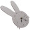 Wall Clock Grey Wood Plastic Modern 13.6 x 8.7 in 1 Pack 1