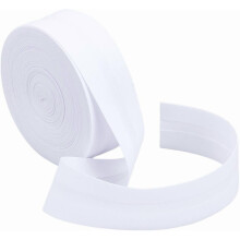 10.9 Yards Single Fold Bias Tape 1Inch Wide White Bias Binding Tape Hemming Tape for DIY Garment Sewing Seaming Piping Quilting