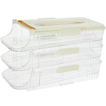 HOMEMAXS Soporte para huevos, caja para huevos de refrigerador, dispensador de huevos para refrigerador, contenedor de huevos (3 capas)