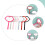 7Pcs Portable Makeup Mirrors Small Handheld Mirrors Versatile Travel Accessory 4