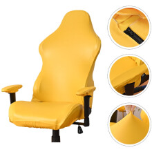 Poťah na hernú stoličku, žltý, polyester, 1 sada, odnímateľný, prateľný