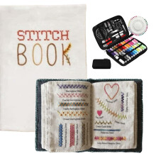 DIY Stitch Book(Including 1 Set Sewing Kit),Embroidery Sewing Books for Beginners Adult