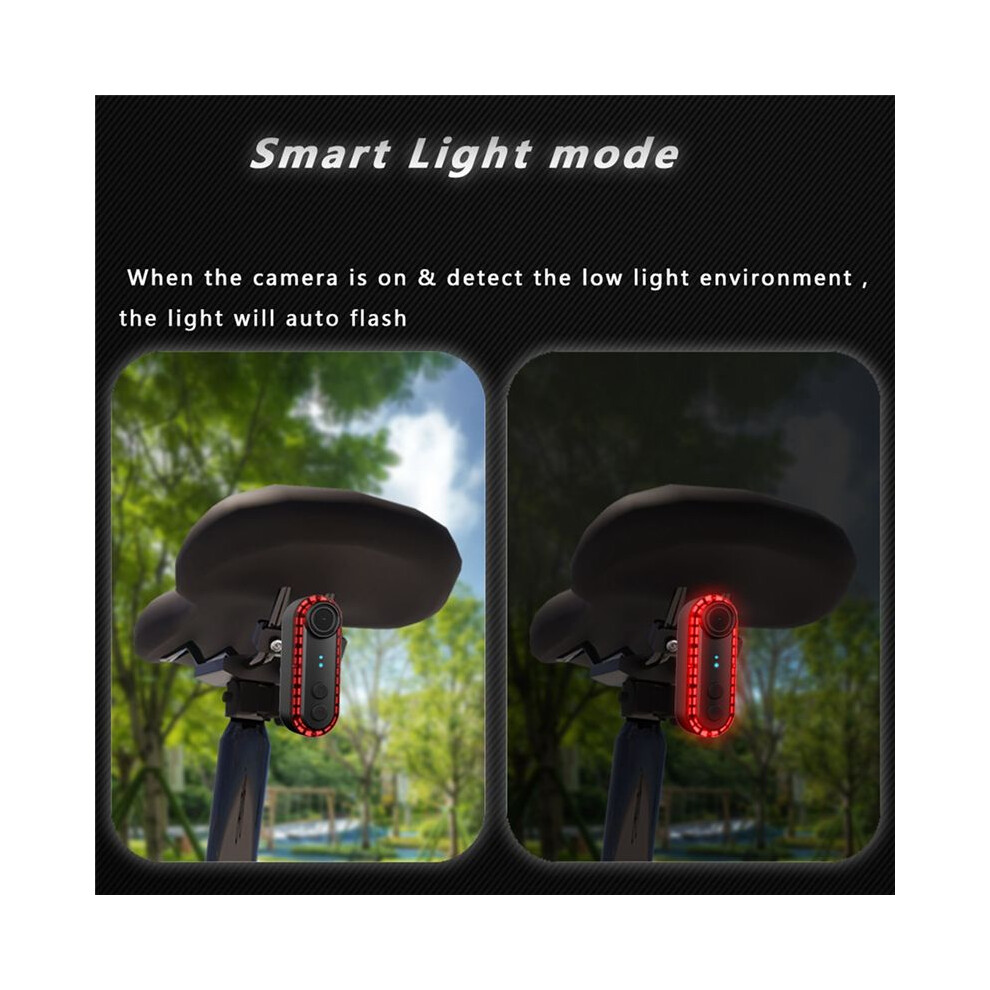Bike Camera 1080P 140 Wide Angle Ipx6 Water Proof Rechargeable Bicycle Rear View Camera With Tail For Cycling Light 6031625810853