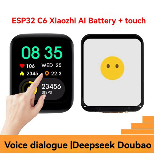 For DeepSeek AI Voice Chat Development Board with 1.69 Inch Touchscreen LCD Display ESP32 C6 Programmable Watch 2