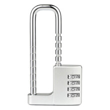 Adjustable U-Shaped Combination Padlock with 4-Digit Code for File Cabinets,Wardrobes,and Doors
