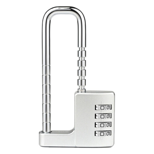 Adjustable U-Shaped Combination Padlock with 4-Digit Code for File Cabinets,Wardrobes,and Doors