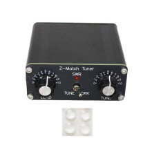 QRP-antenntuner med matchningsområden på 25 till 2500 ohm för utomhuskommunikation, balanserade linje- och UHF-antenner med dubbla ledare