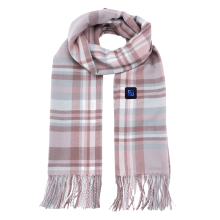 USB-Powered Heated Scarf for Men & Women, 3 Heat Levels, Rechargeable Neck Warmer – Pink (Power Not Included)