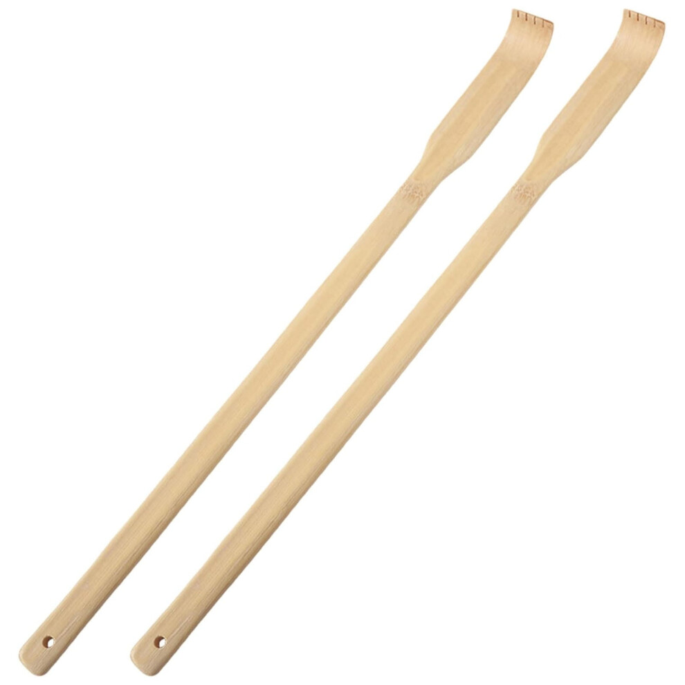 Bamboo Back Scratcher, 16.5", Handheld with Hanging Hole, 2PC â Compatible with Adults & Seniors
