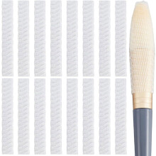 200 stuks witte herbruikbare beschermhoesjes voor make-upkwasten – flexibele netbeschermers voor oogschaduwkwasten, geschikt voor naai- en