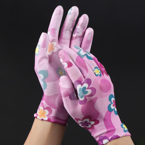Work Gloves Nylon PU Coated Light Flexible Summer 2