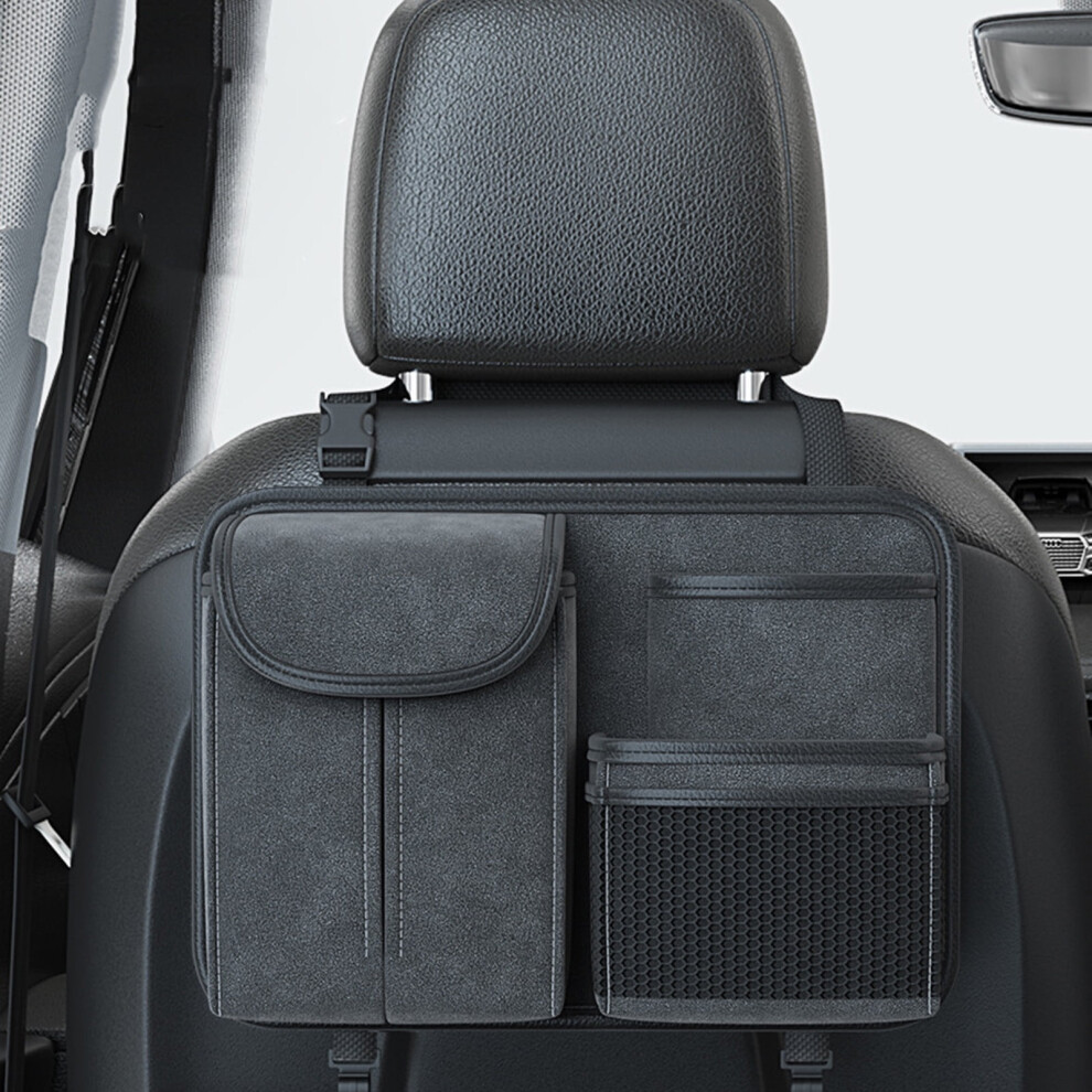 Multifunctional Car Seat Back Organizer With Expandable Storage, Multiple Compartments, And Sturdy Hooks For Vehicle Interior Organization 9165521911004