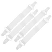 Topbathy Fitted Sheet Holders with White Elastic Straps and Plastic Clips for Stability