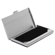 Portable Stainless Steel Business Card Box Man 9.50X6.00X1.00CM Blue