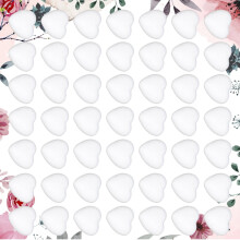 Felt Heart Craft Decorations White Foam 50 Pieces