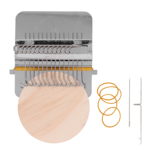 Darning Loom Weaving Tool Kit Small Hand Craft Kit with 14 Hooks & 1 Needle 1