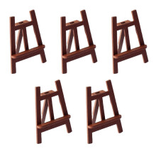Topbathy 5er-Pack Mini-Tafel-Staffeleien, realistisches Design, Holz, Kaffee-Mini-Heimdekoration für Hobbyisten