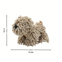 Super Absorbent Soft Chenille Towel In Cute Cartoon Dog Design 1pc Polyester