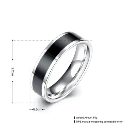Μαύρη Βέρα από Ανοξείδωτο Ατσάλι Unisex 2