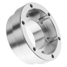 HOMEMAXS Silver Racing Car Steering Wheel Adapter Base for Enhanced Driving Experience Metal