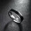 Vielsesring i rustfrit stål, sort, herre, unisex, B429-7 5