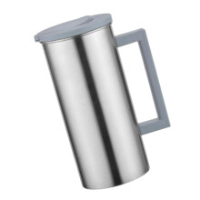 Carafe isotherme en acier inoxydable de 1,8 L / 61 oz avec couvercle et poignée, idéale pour les boissons chaudes et froides, les jus de fruits