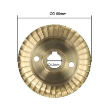 Brass Water Pump Impellers Self-Priming Pump Double-Sided Copper Pump Impeller Od66mm Id12mm