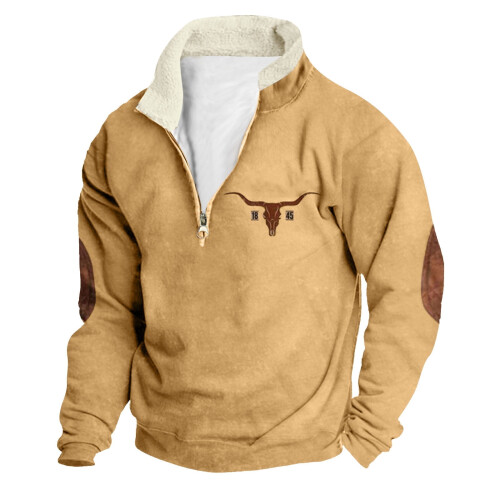 Herren-Pullover-Sweatshirt, einfarbig, lässige Passform