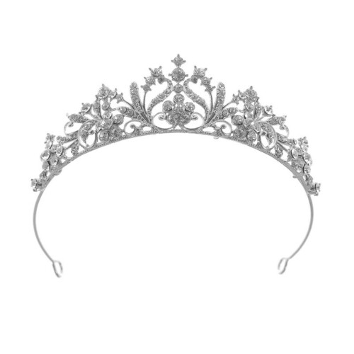 (Silver) Strasskrone Damen: Party & Cosplay Accessoire 2