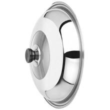 Stainless Steel Pot Cover with Glass Top - 34cm