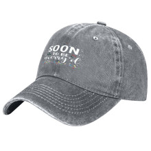 Unisex Retro Washed Christmas Hat,Holiday Headwear Soon To Be Merry,Adjustable Sun Hat,Perfect For Christmas New Year Celebrations