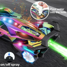 Remote Control Car High Speed RC Racing Drift Car with 360 Rotating, Lights, Music and Spray Toy Gift for Kids Birthday