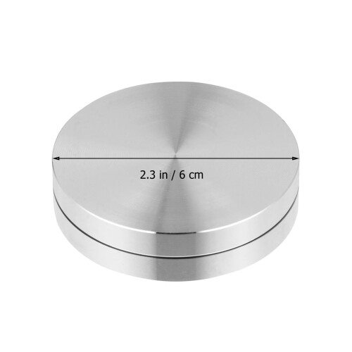 Rotating Cake Decorating Dish Silver 6 x 6 x 1.5 cm 360 1