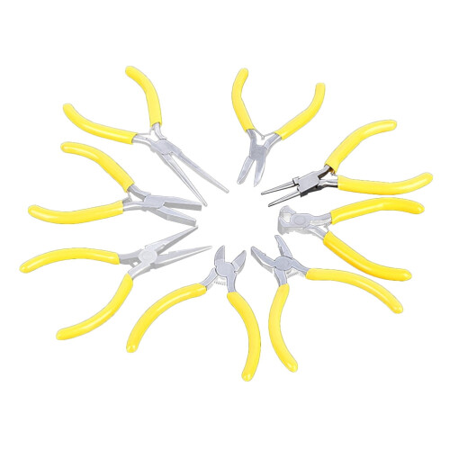 Alicate Mini DIY de 8 Peças, 5 Polegadas, em Aço Resistente, com Bico Fino, Ideal para Bijuterias e Artesanato 1