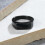 Mænd Kvinder Rustfrit Stål Firkantet Signet Enkel Bryllups Statement Ring-Form B-Sort-10 4