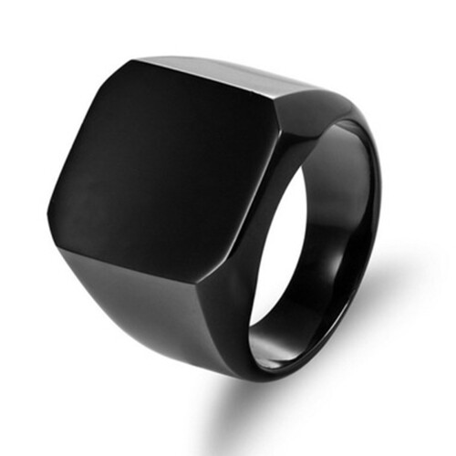 (9) Stylish Black Alloy Office Ring - 50 Chars 2