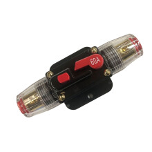 Bloc de fusibles audio pour voiture, en métal et plastique, avec interrupteur de protection de circuit et coupe-circuit (1 jeu, 26 x 11 x 10 cm).