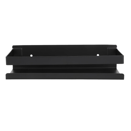 1Set Kitchen Spice Rack Black Rectangular 11.4X4.1X2.2in 304 Stainless Steel Wall Mounted Storage 2