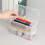 Extra Large Stackable Pencil Box, Translucent Clear Storage Case for Gel Pens, Markers, Erasers – Locking Lid, Compatible with Standard Office 5