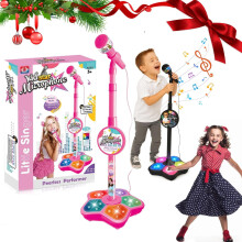 Kids Karaoke Machine with Mic, Adjustable Stand, Lights, Echo & Built-in Music – Compatible with All Devices