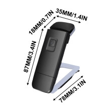 Rechargeable Book Reading LED Light, Flexible Clip Light, Portable USB Light, Adjustable Angle, for Nighttime Reading, Bookmark and Mini Flashlight