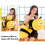Μαξιλάρι βελούδου Jumbo Bumble Bee - Υπερ-μαλακό λούτρινο παιχνίδι 17,7 ιντσών για παιδιά 4