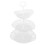 Suporte para bolo de três andares, feito de plástico PP branco, para fácil armazenamento. 30 cm (11,8 polegadas) 4