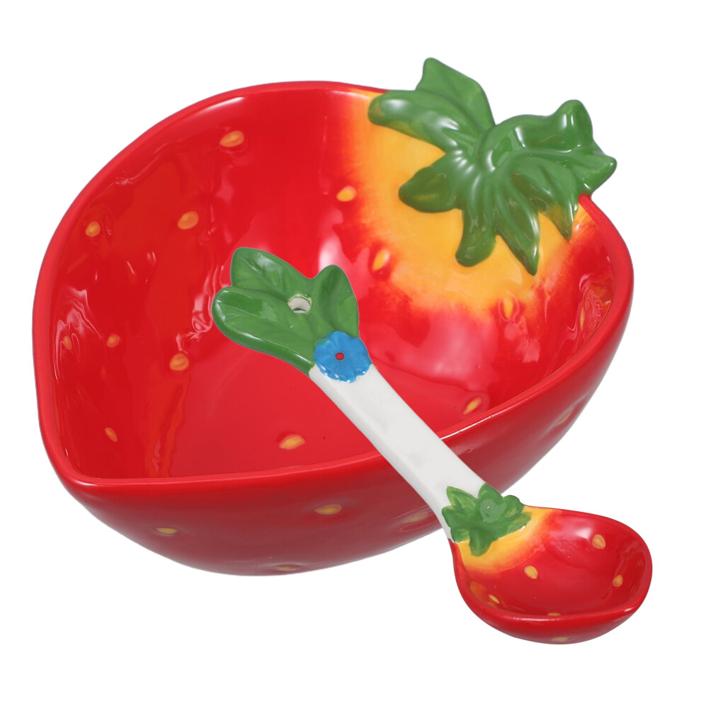 FRCOLOR dessert bowl strawberry pattern 1 piece