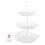 Suporte para bolo de três andares, feito de plástico PP branco, para fácil armazenamento. 30 cm (11,8 polegadas) 6