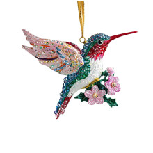 Nouveautés 2026 : Crochets pour décorations de Noël - Décoration scintillante « Demain » - Décoration festive pour sapin sur le thème des