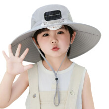 YAMB Kids Wide Brim Solar Fan Hat, UPF 50+, 3-Speed USB & Solar Powered, Compatible with Kids
