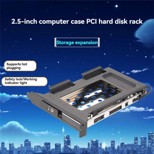 Suporte para Rack Móvel com Slot PCI, HDD SSD  de 2,5 Polegadas para Slot de Expansão de PC, Conector SATA3 de 6 Gbps, Hot Swap 1