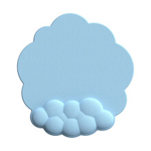 Podložka pod myš Cloud s opierkou na zápästie, roztomilá silikónová mäkká podložka pod myš s odpružením, zmierňuje únavu zápästia,