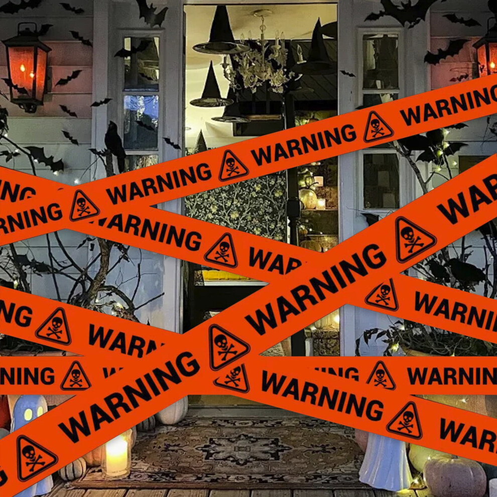 Halloween Caution Tape Bloody Handprints 19.69 Ft 9027700224605